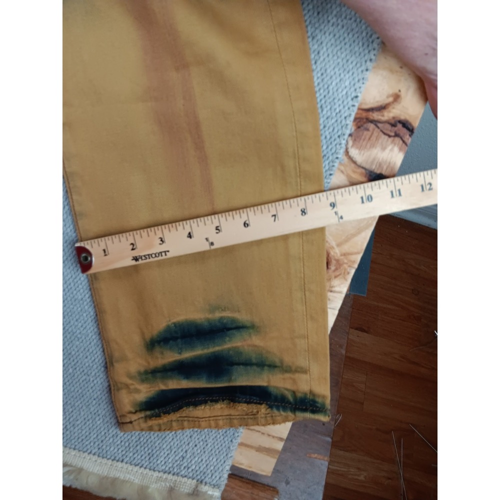 Akoo‎ Jeans Mens 38X34 Brown Tie Dye Distressed Studded Big Oak Fit Studded Y2K - Picture 14 of 15